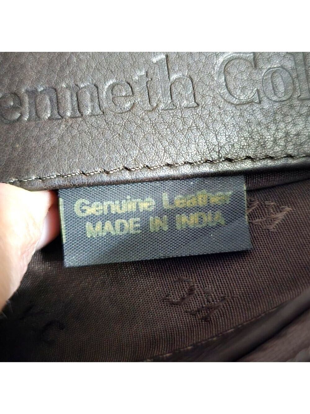 Kenneth Cole Black Genuine Leather Saddlebag Crossbody Purse - Picture 15 of 15